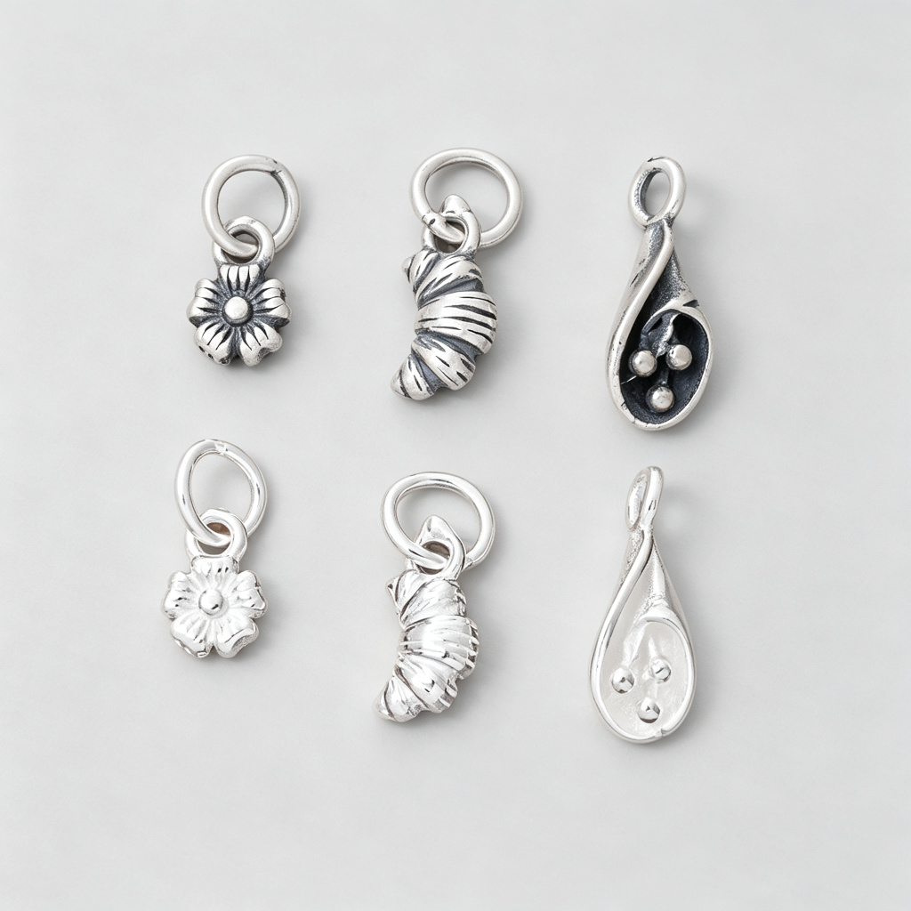Jewelry Making In La - 925er Silber Kleine Anhänger Retro Oxidierte