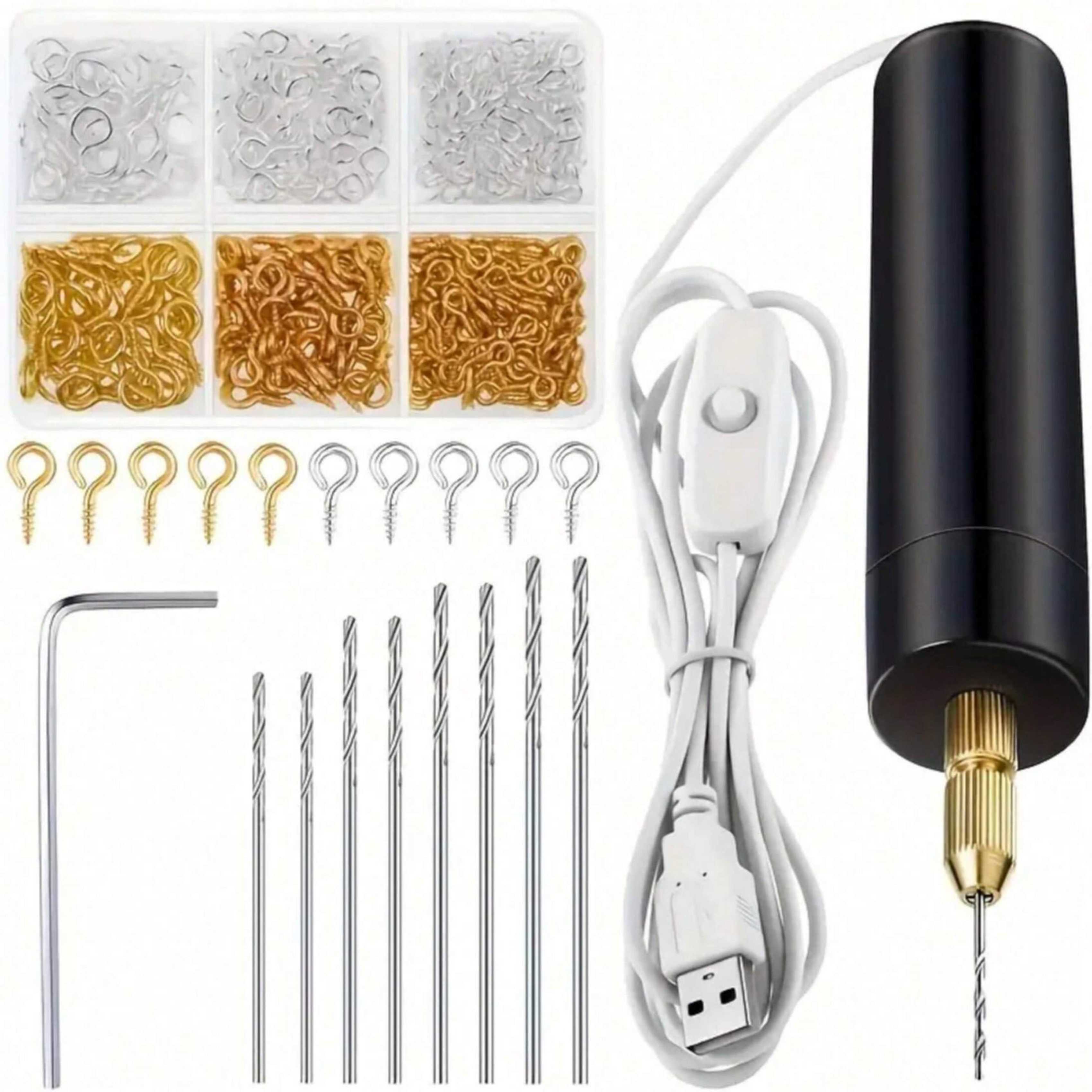 Jewelry Making Dc - 【Mini-Elektrobohrer-Set】10-teiliges/110-teiliges/410-teiliges USB-betriebenes Mini-Elektrobohrer-Set mit Bohrern, elektrischer