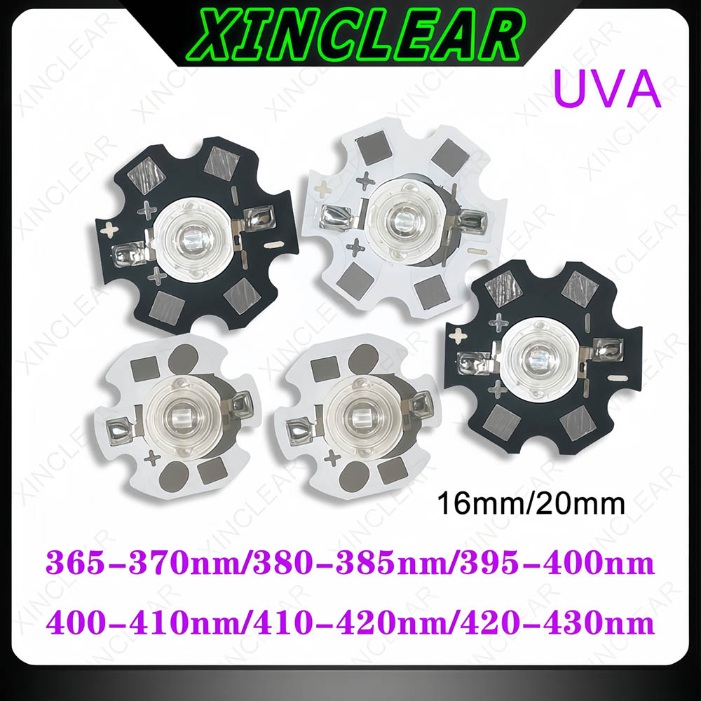 Jewelry Making Board - 3W UVA-LED-Chips UVA 370nm 380nm 390nm
