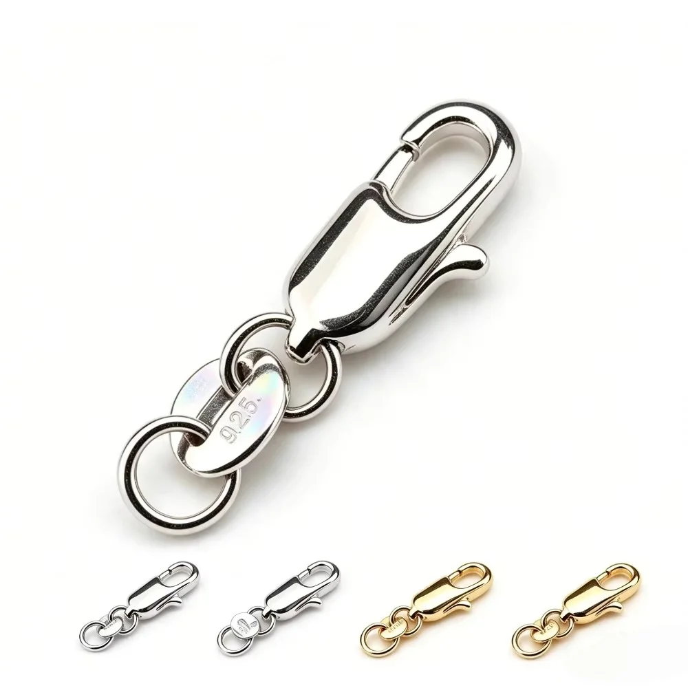 Lobster Clasp Silver - 20 Stück versilberte universelle Kupfer-Karabinerverschlüsse für