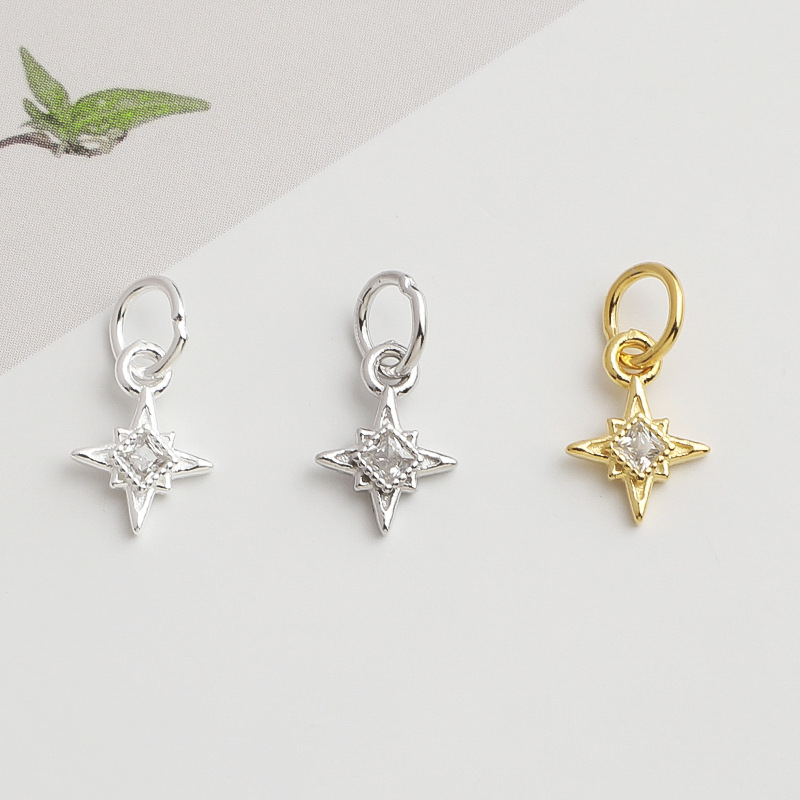 925 Silber Nordstern-Charm Qua – Jewelry Making In La Bewertung und Preis