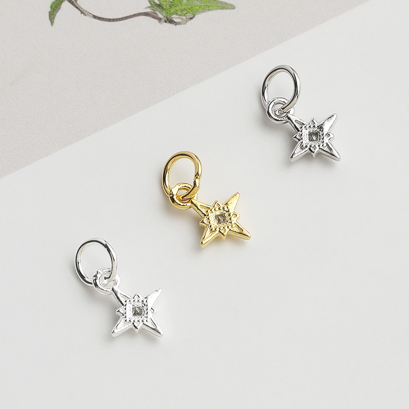925 Silber Nordstern-Charm Qua – Jewelry Making In La Bewertung und Preis