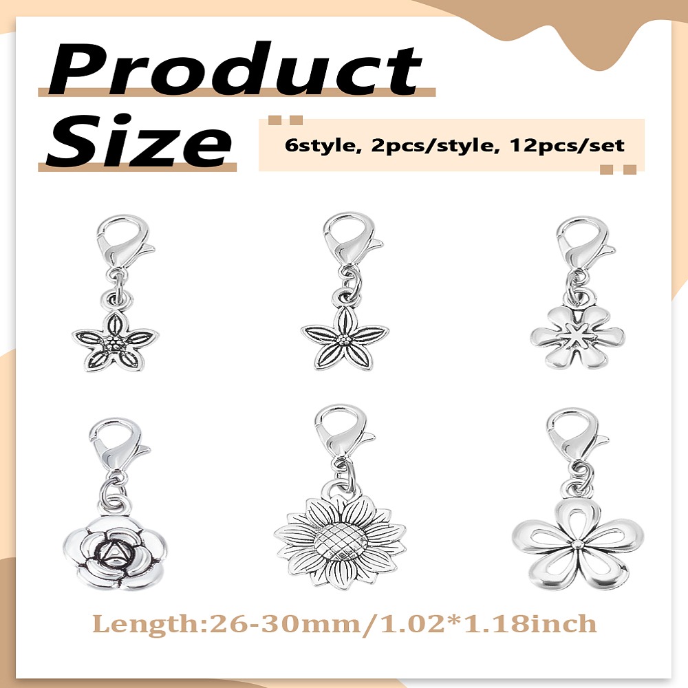 12 Stück 6-teilige Legierungsa – Lobster Clasp Silver Bewertung und Preis